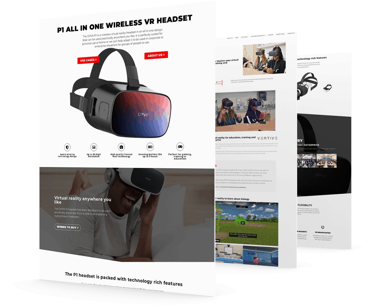 Case Study: DPVR VR brand's website & SEO photo Paul D'Ambra marketing consultant helping brands with new website design and content creation for consumer products