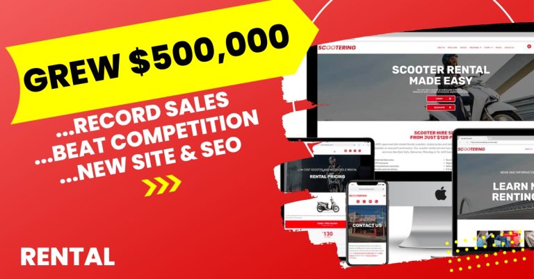 Digital marketing case study for a rental company
