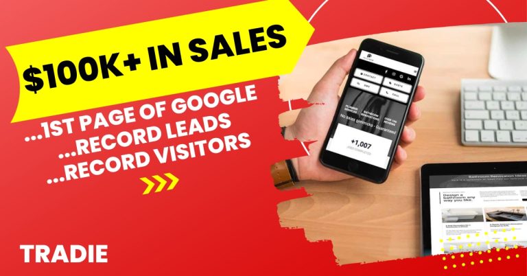 Digital marketing case study for a tradie doing bathroom renovations