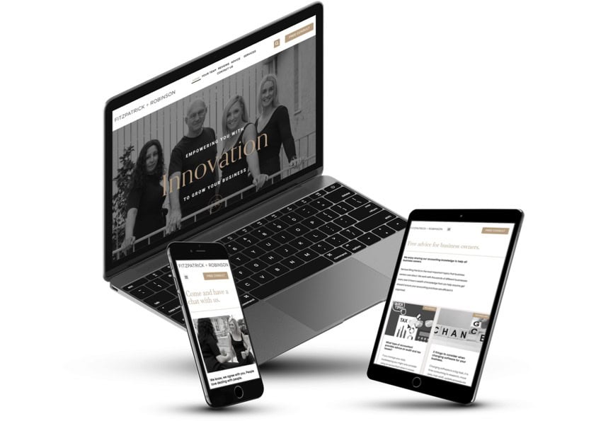 Case Study: Accountant organic growth website SEO photo Accounting website organic growth SEO case study device mock up