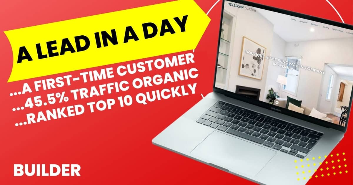 Renovation builder website local marketing seo case study