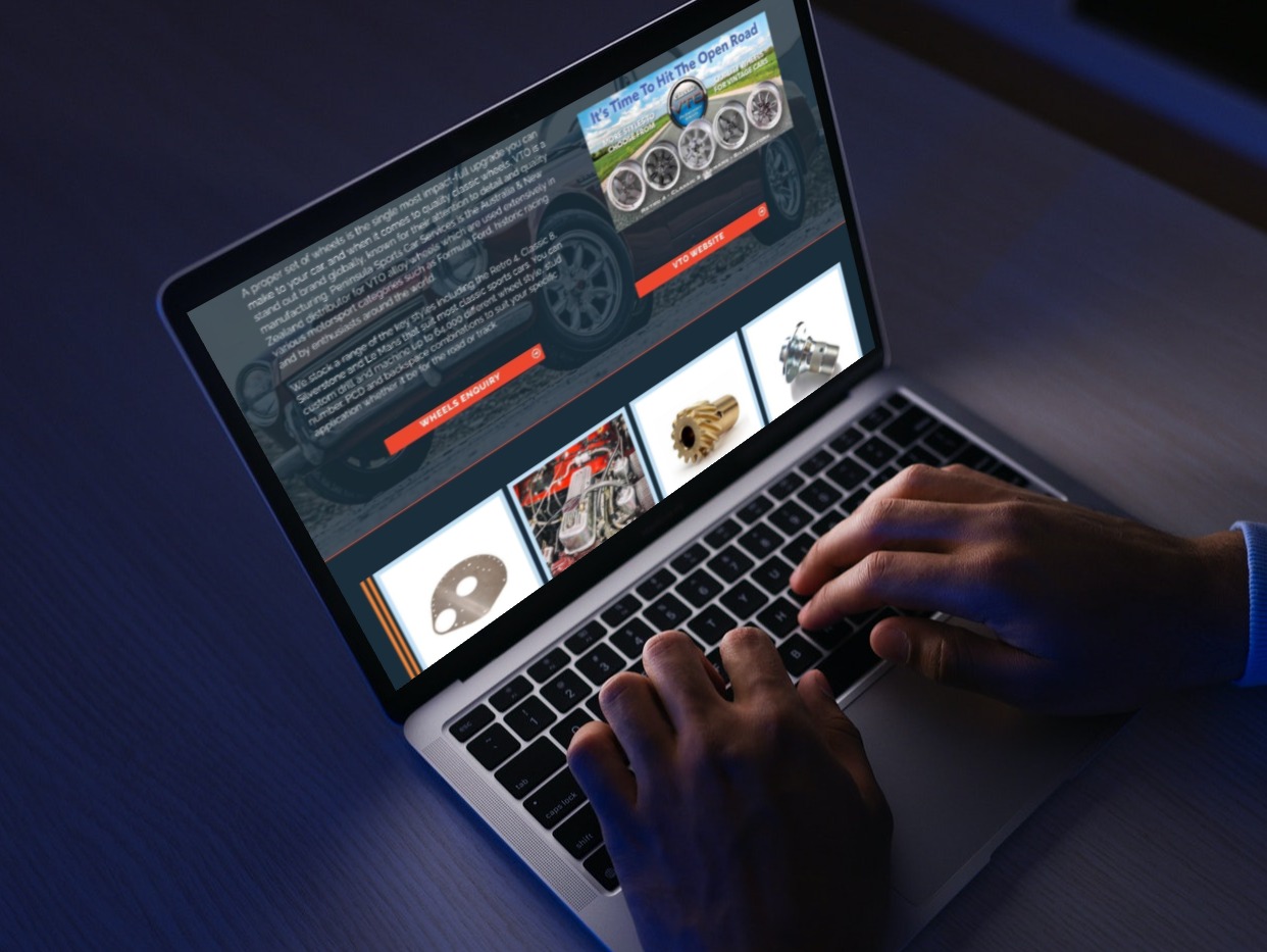 Case Study: Classic car mechanic website with 290+ enquiries photo Classic car mechanic workshop website mocked up on a laptop